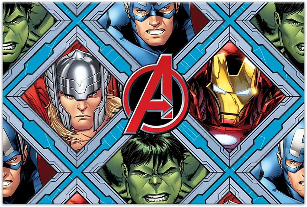 Marvel Avengers Party Table Cover Birthday Tableware Supplies, Table Cover 180 x 120 cm