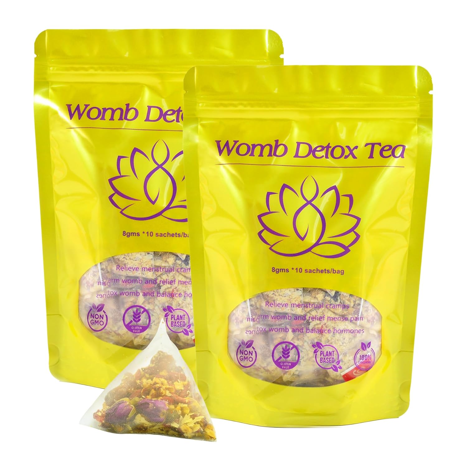 Aromlife Natural Womb Detox Tea, Uterus Herbal Tea for Menstrual Uterus Detox & Cleanse with Natural Ginger Root, Pcos Hormone Balance Tea Help for Ovary and Uterus Clean