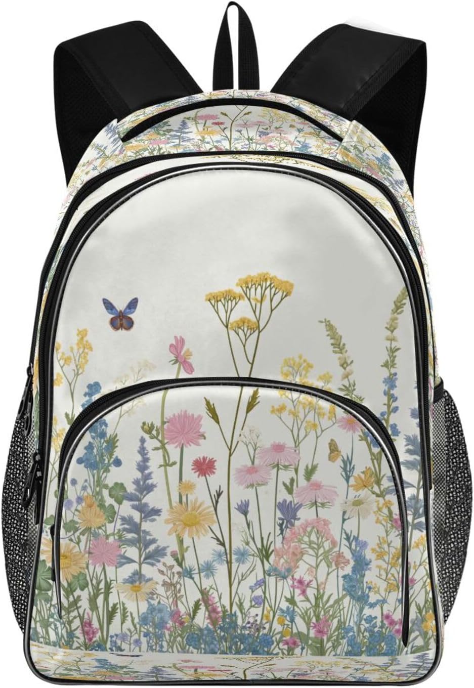 Blueangle Water-Resistant Colorful Herbs and Flowers Backpack - Lightweight Laptop Backpack with 15.6" Compartment, Durable Commuter Backpack for Work & Outdoor（449）