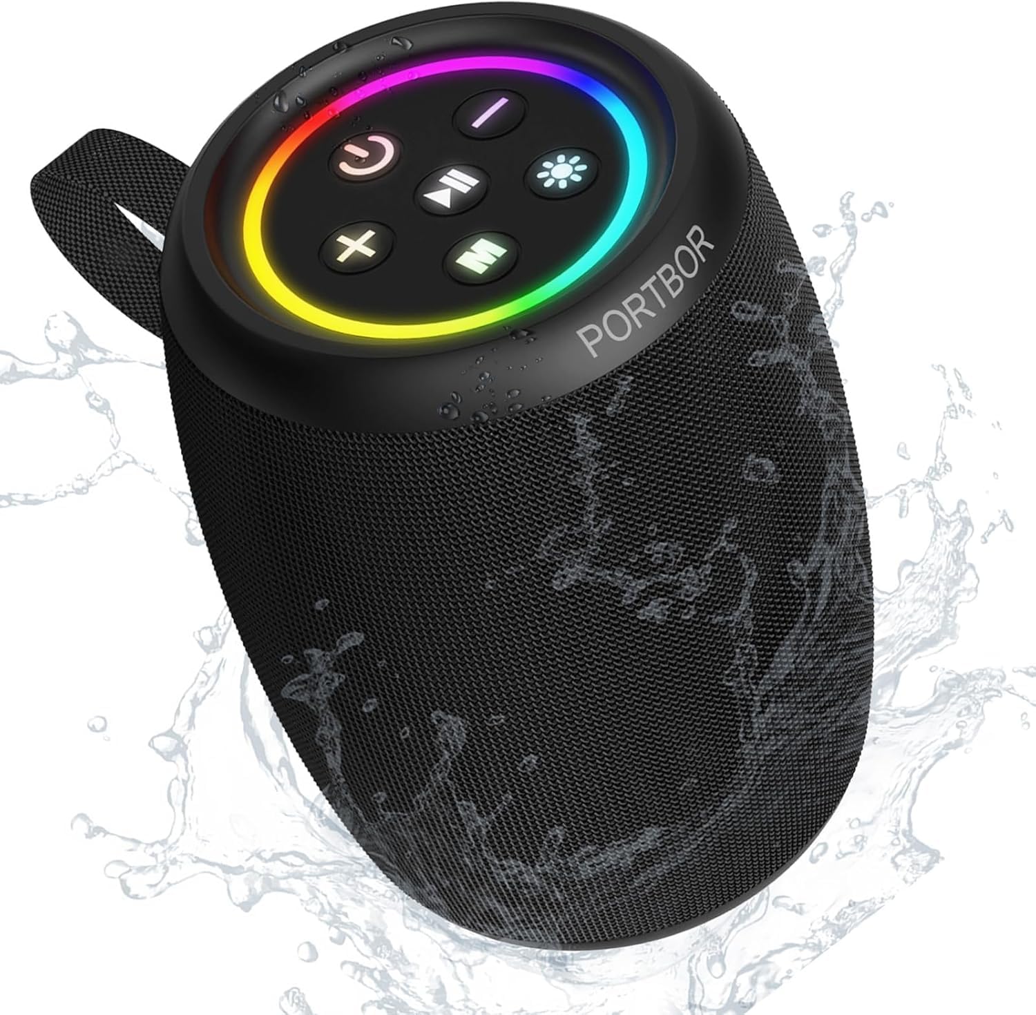 Bluetooth Speaker, Portable Wireless, Powerful Stereo Sound, IPX5 Waterproof, BT5.3, 15H Playtime, TWS Pairing, for Outdoor/Home/Travel/Beach/Shower, Electronics Gadgets, Birthday Gifts for Him Her