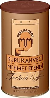 KURUKAHVECI MEHMET EFENDI Turkish Coffee, Arabica Beans, Roasted Ground,Rich Aroma, Fresh, Medium to Heavy-bodied, Original Taste Since 1871 (17.6 OZ / 500 Gr)