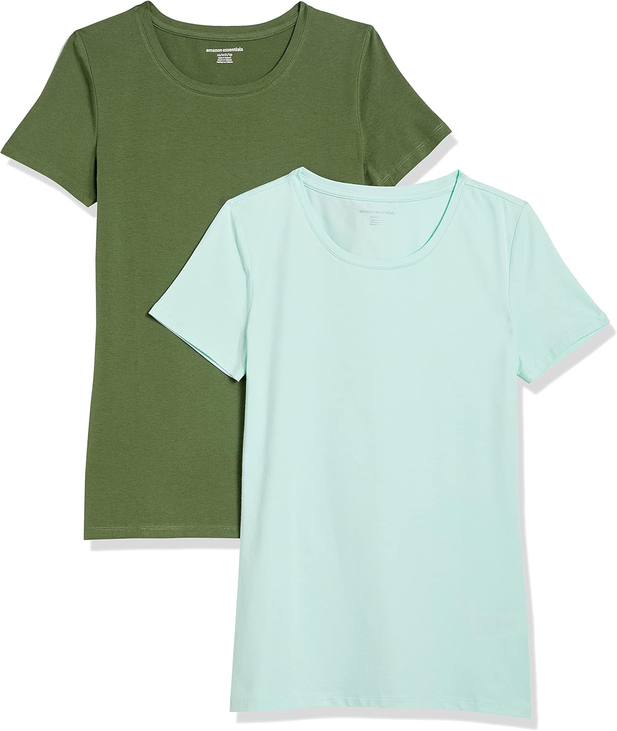 Amazon Essentials Women's Regular-Fit Short-Sleeve Crewneck T-Shirt, Multipacks