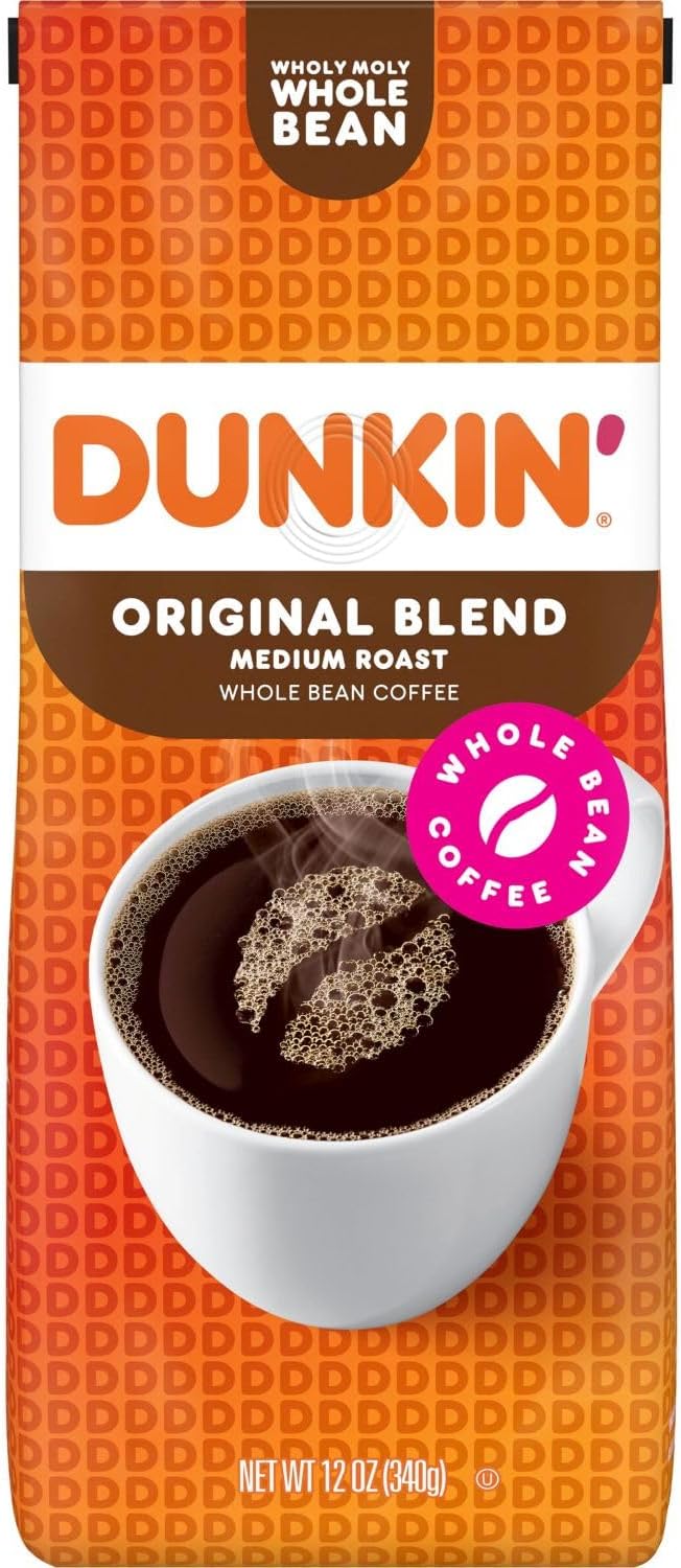 Dunkin Donuts Original Blend Whole Bean Medium Roast Coffee 340g