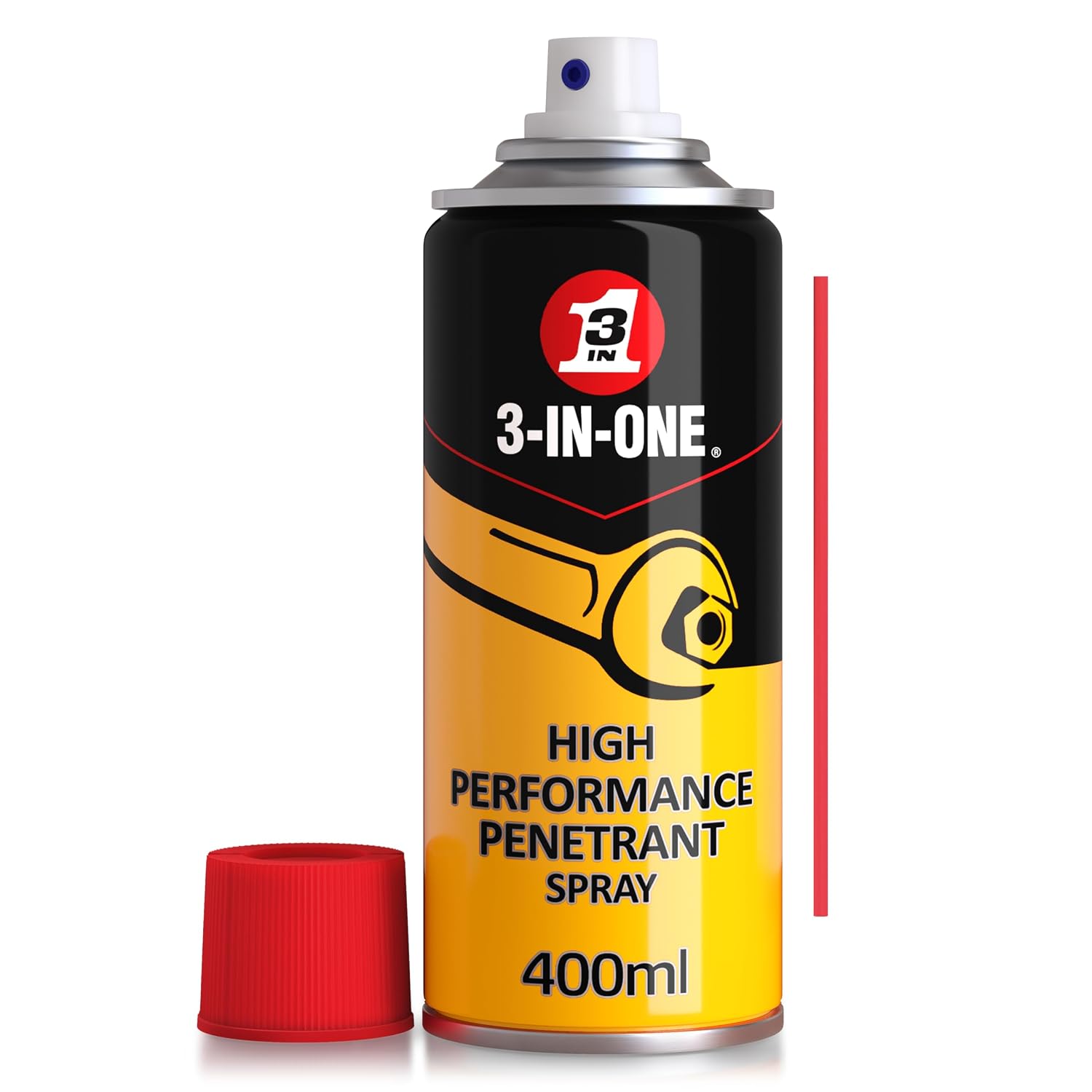3-IN-ONE Professional High Performance Penetrant Spray 400ml, Fast Acting Penetrating Oil that Loosens Seized and Stuck Parts, Rust Remover for Metal Components