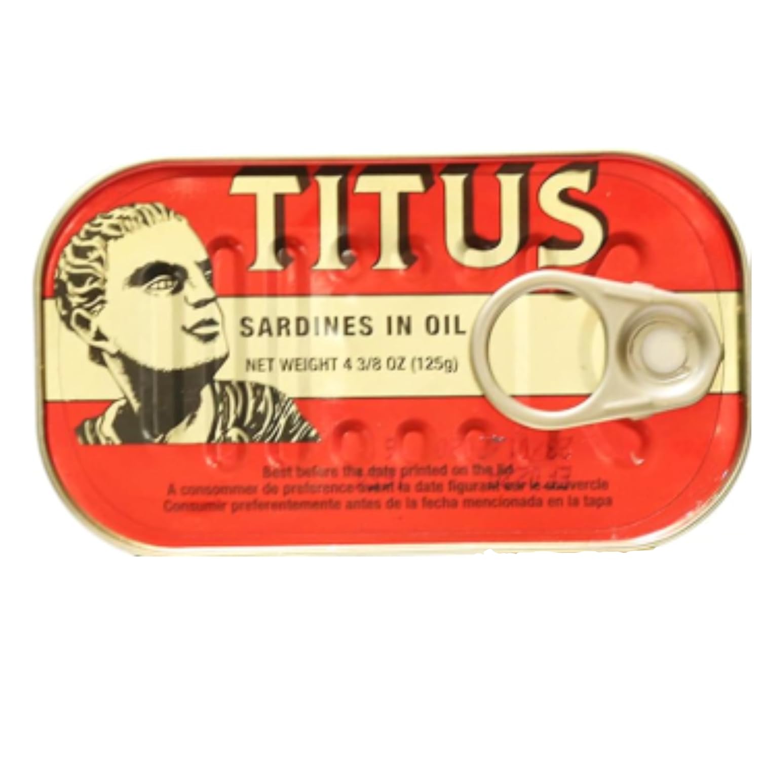 Titus Canned Sardines in Oil – Pack of 50 | Premium Quality Sardines, Rich in Omega-3 & Protein | Long Shelf Life, Ready to Eat