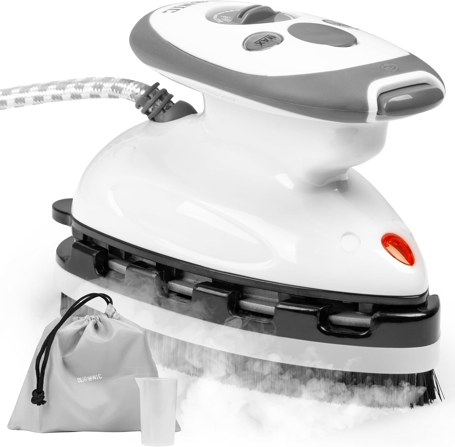 Duronic Travel Iron SI2 Lightweight 375W Mini Steam Iron with 50ml Tank, Variable Heat Settings, Compact Design for Holidays, Quilting, Patchwork, Craft