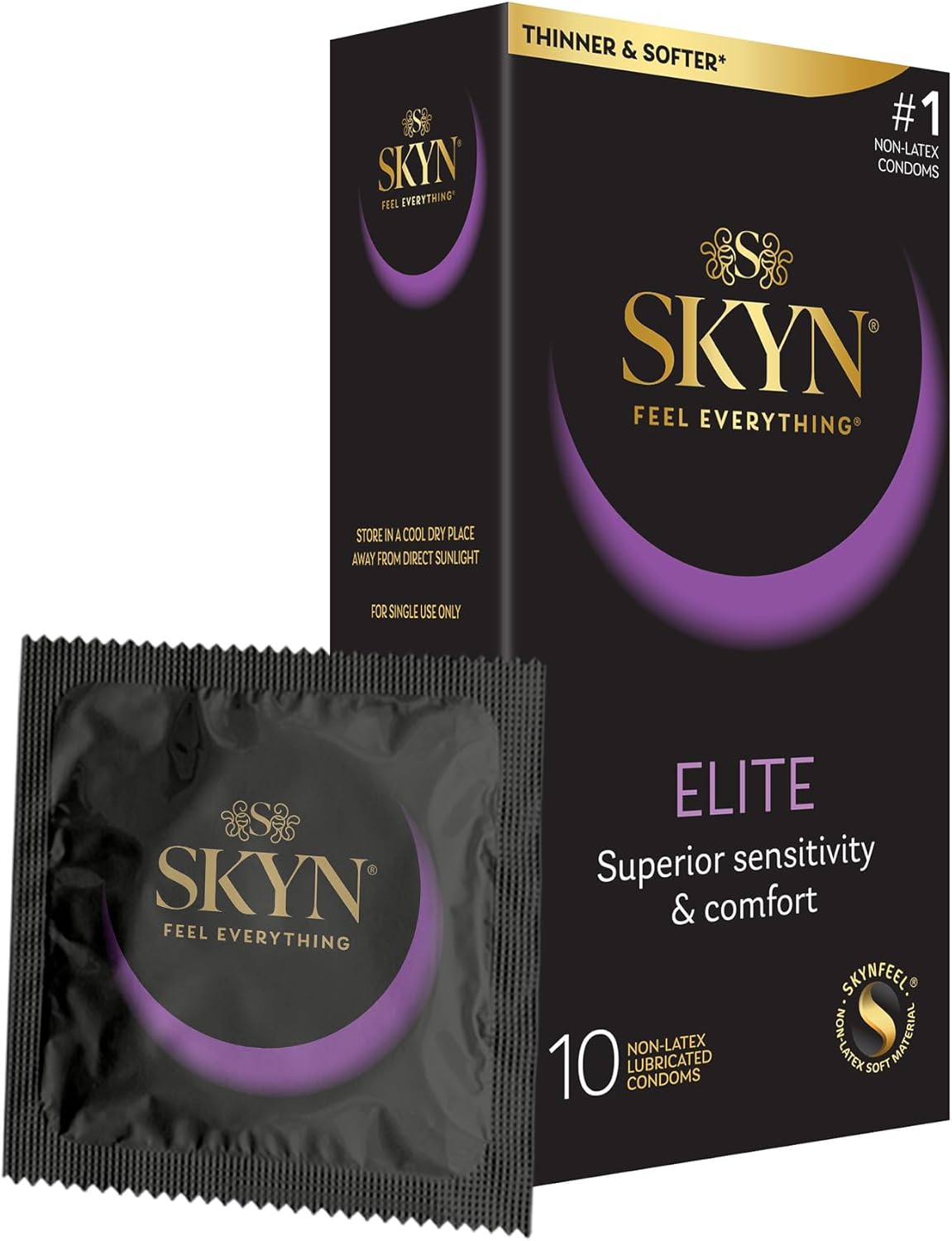 SKYN Elite, 10 Count, Ultra-Thin, Lubricated Latex-Free Condoms​