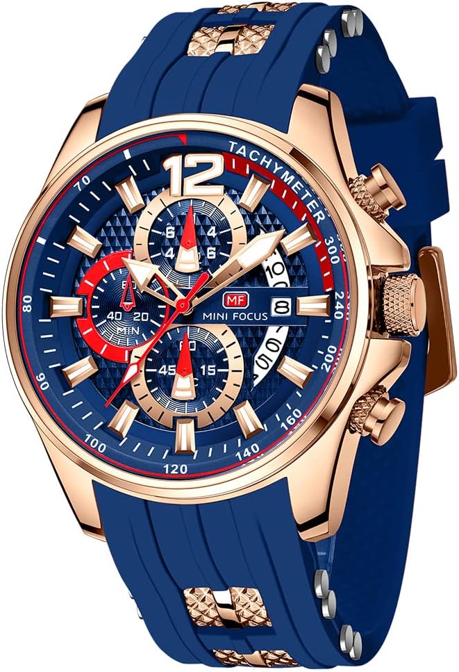 MF MINI FOCUS Men's Quartz Watch Outdoor Sports Waterproof Large Dial Luminous Men's Watch 0350G