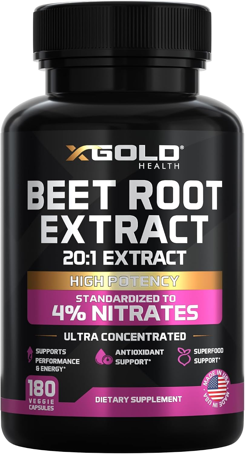 Beet Root Extract 20:1- Concentrated Beet Root Suplement 180 Caps