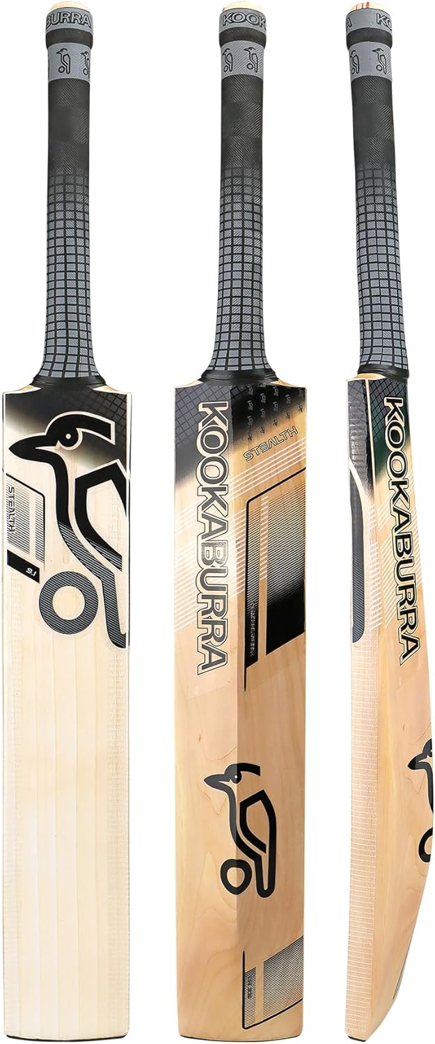 Kookaburra Stealth 9.1 Cricket Bat - Size 3, Black