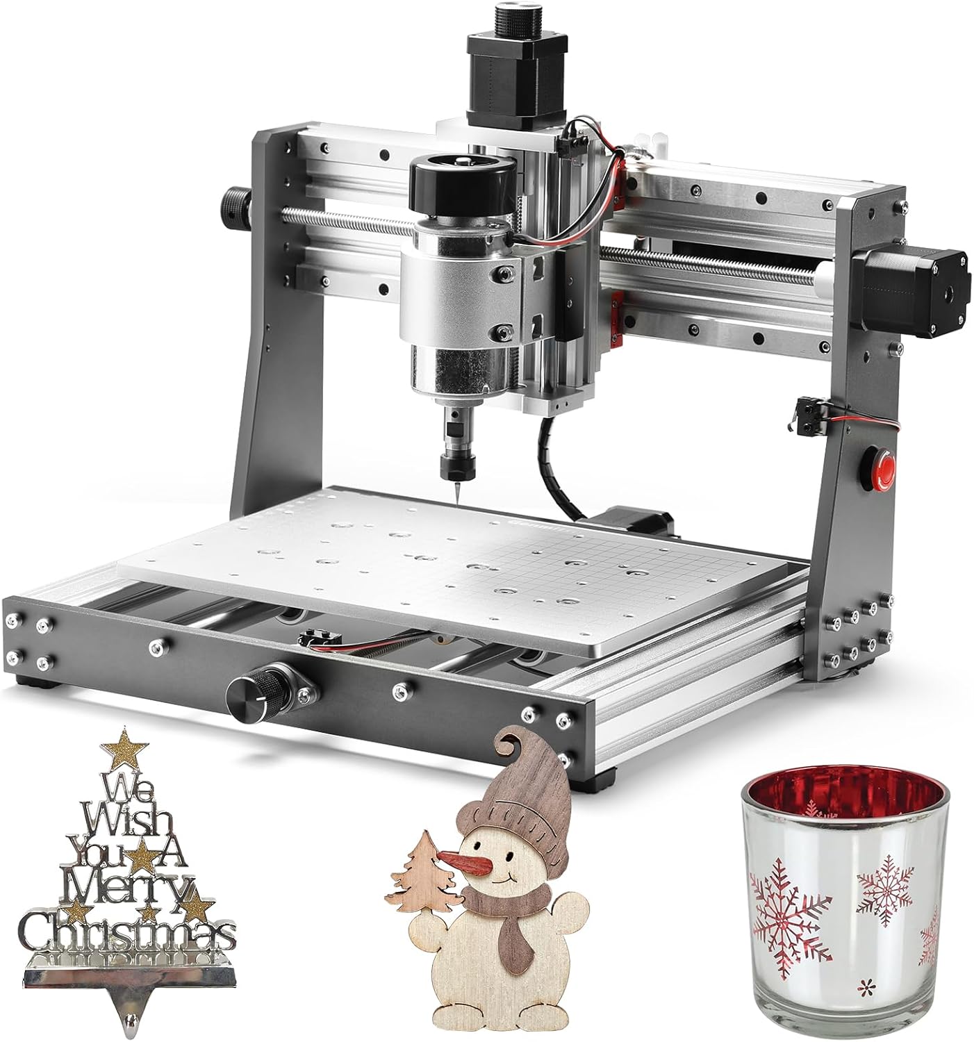Genmitsu 3020-PRO MAX V2 CNC Router Machine for Metal Carving and More, GRBL Offline Controller, with Limit Switches & Emergency-Stop, XYZ Effective Working Area 300 x 205 x 78mm