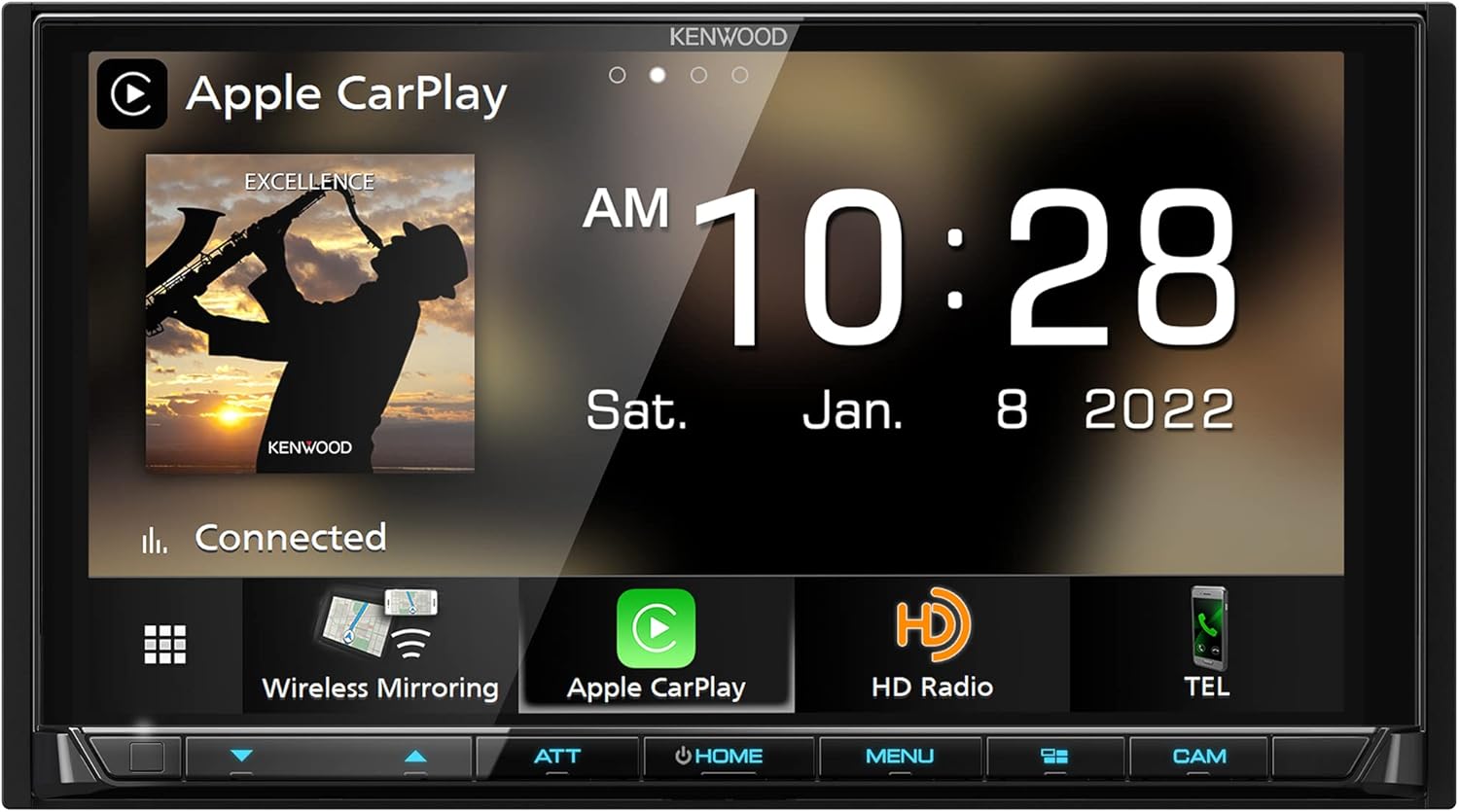 KENWOOD DMX958XR EXCELON Reference 6.8" Full HD Capacitive Touchscreen Car Stereo Receiver, Wireless Apple Carplay/Android Auto, Bluetooth, AM/FM HD Radio, MP3 Player, USB Port, Double DIN, SiriusXM