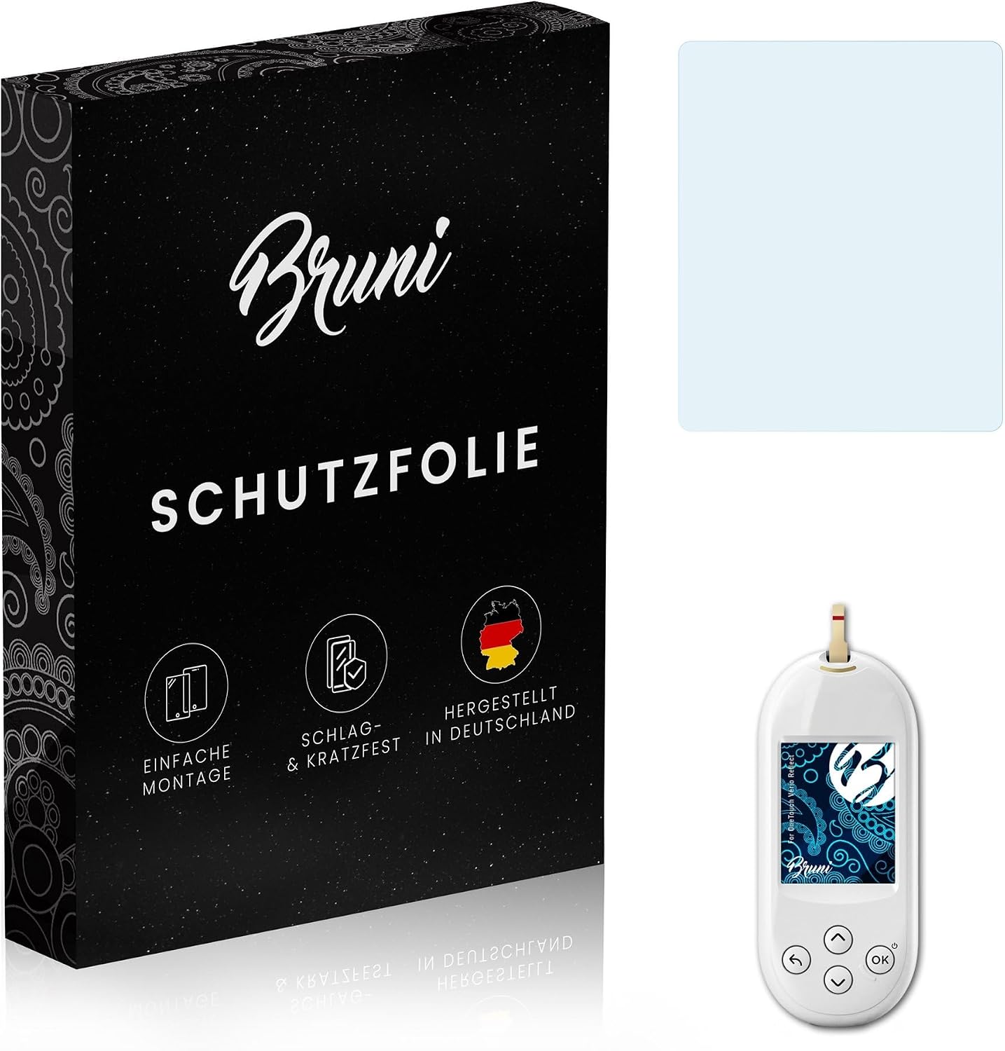 Bruni Screen Protector compatible with OneTouch Verio Reflect Protector Film, crystal clear Protective Film (2X)
