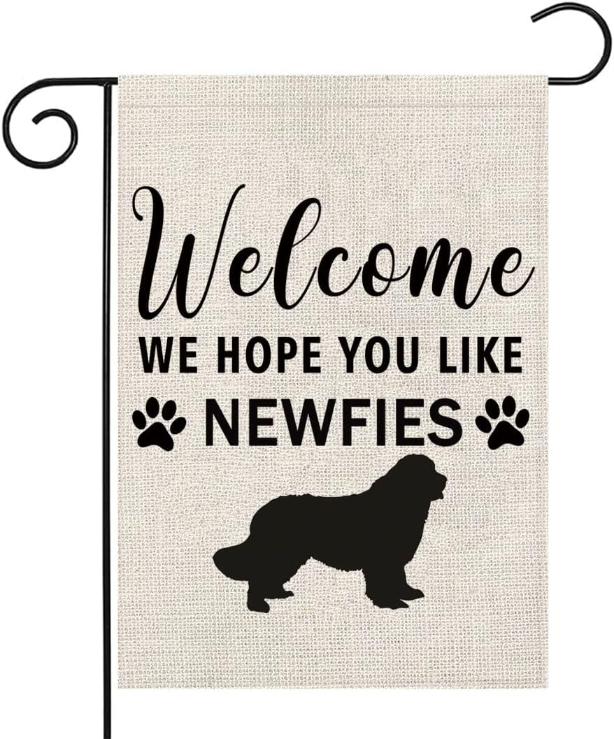 PWHAOO Newfie Garden Flag Welcome We Hope You Like Newfie Garden Flag Newfoundland Gifts Newfie Lover Flag (LIKE NEWFIES F)