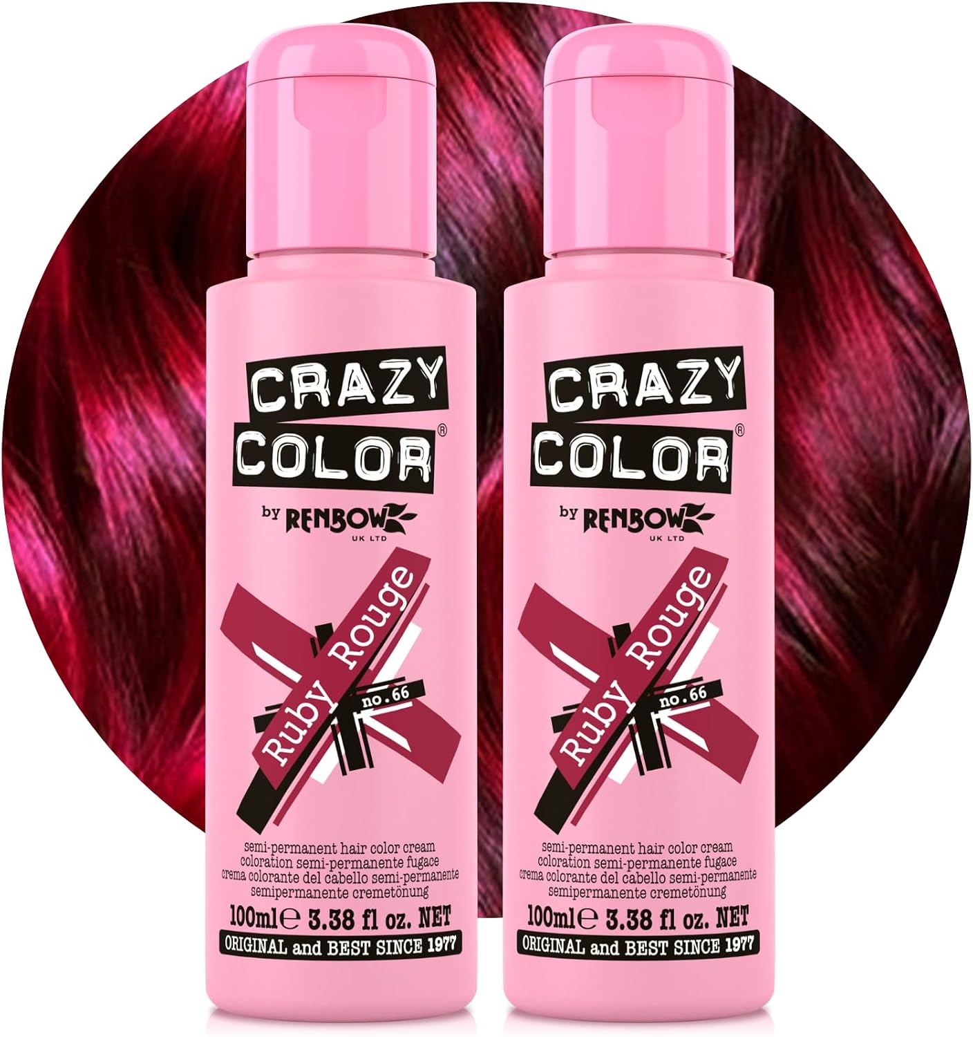 Crazy Color Ruby Rouge Red Hair Dye Duo 200ml