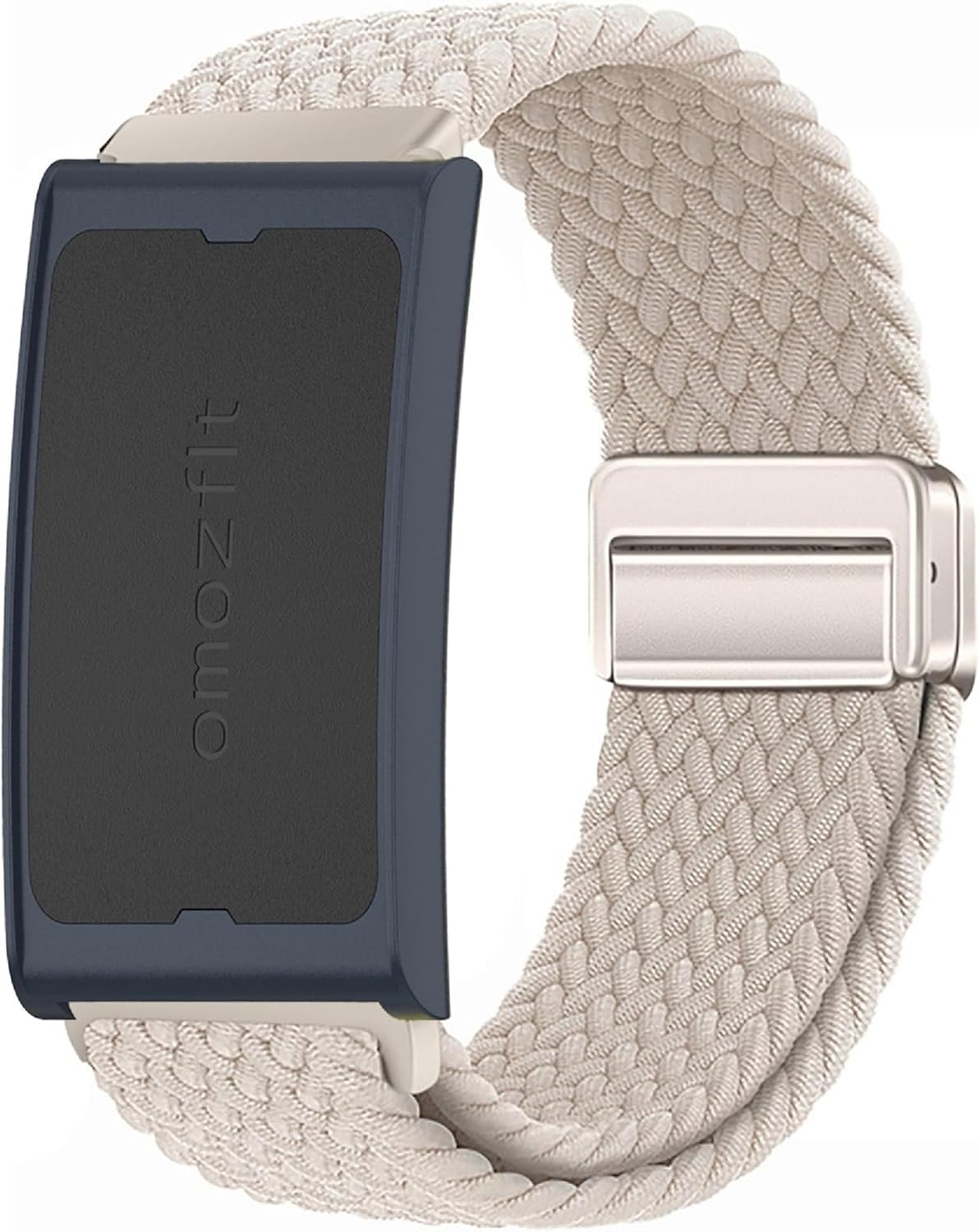 GIOPUEY Magnetic Strap Compatible with Amazfit Helio, Flexible Nylon Braided Strap Replacement [Unisex] - Beige