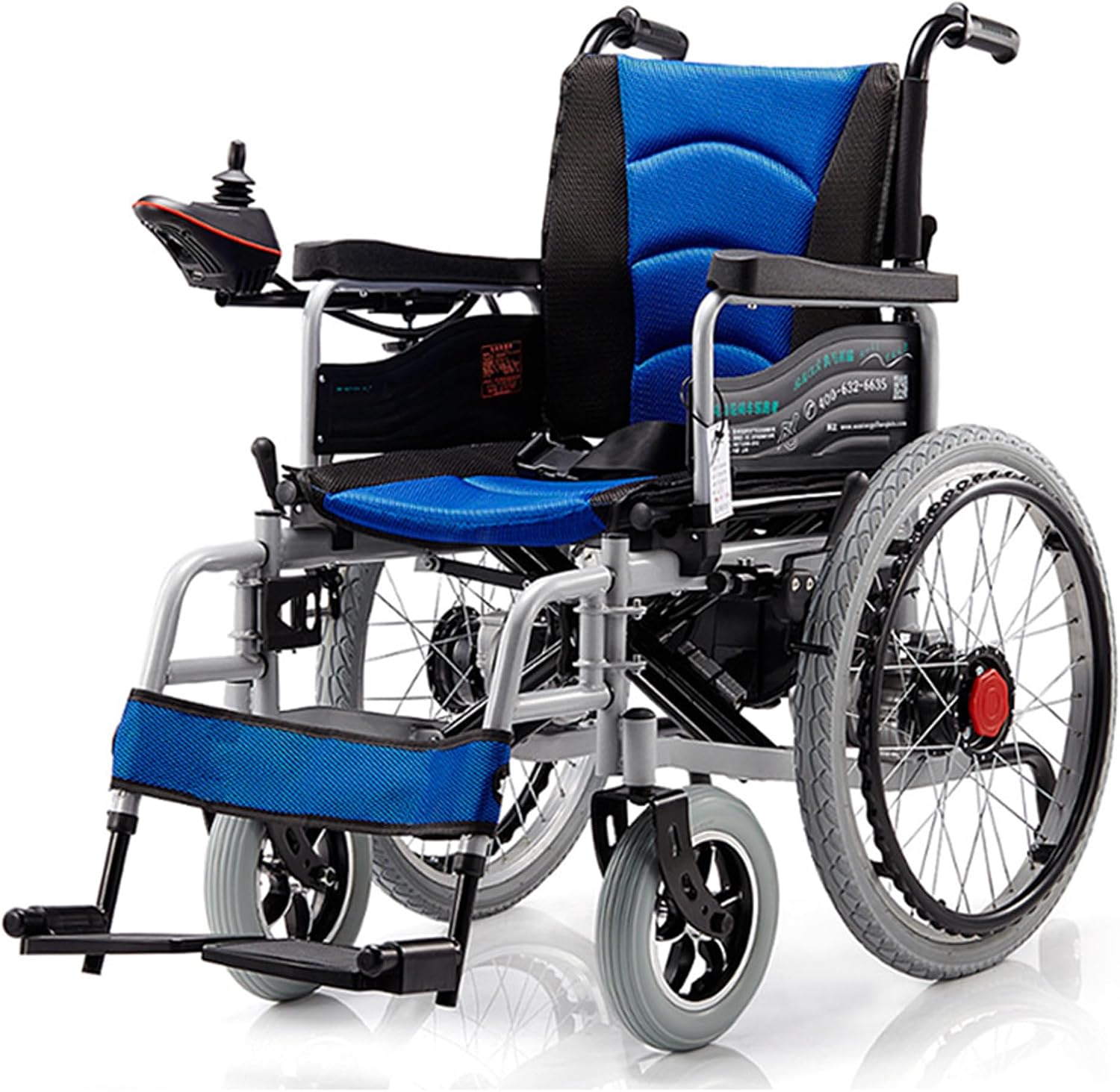 Fashionable Portable Wheelchair Can Fold The Wheelchair Aluminum Alloy Equipment Electromagnetic Brake System Intelligent Controller is Suitable for Disabled