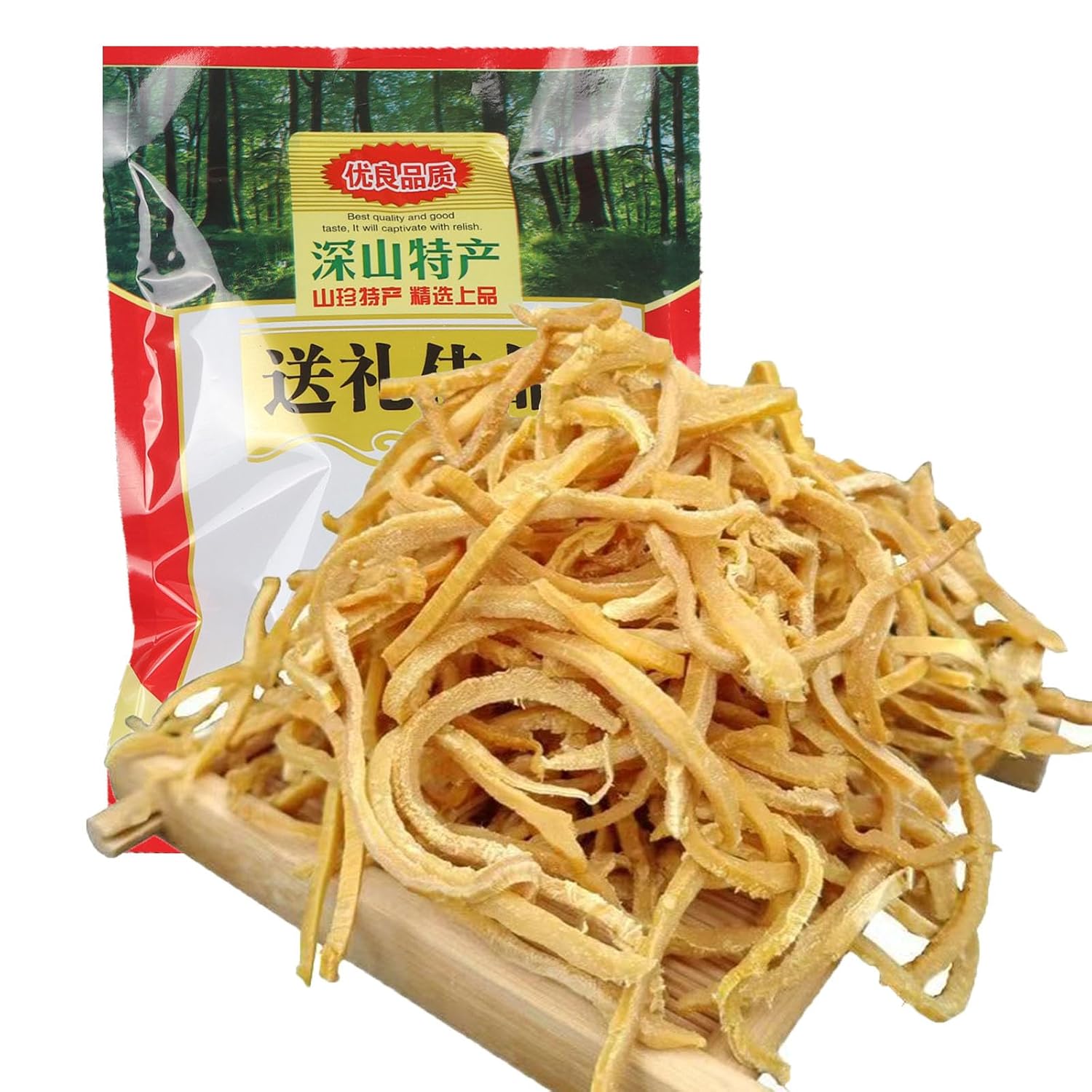 GCYYSIQS Dried Bamboo Shoots,(17oz/500g),Dried Vegetables for Soup,Fry Dishes(笋干) (Dried Bamboo Shoots)