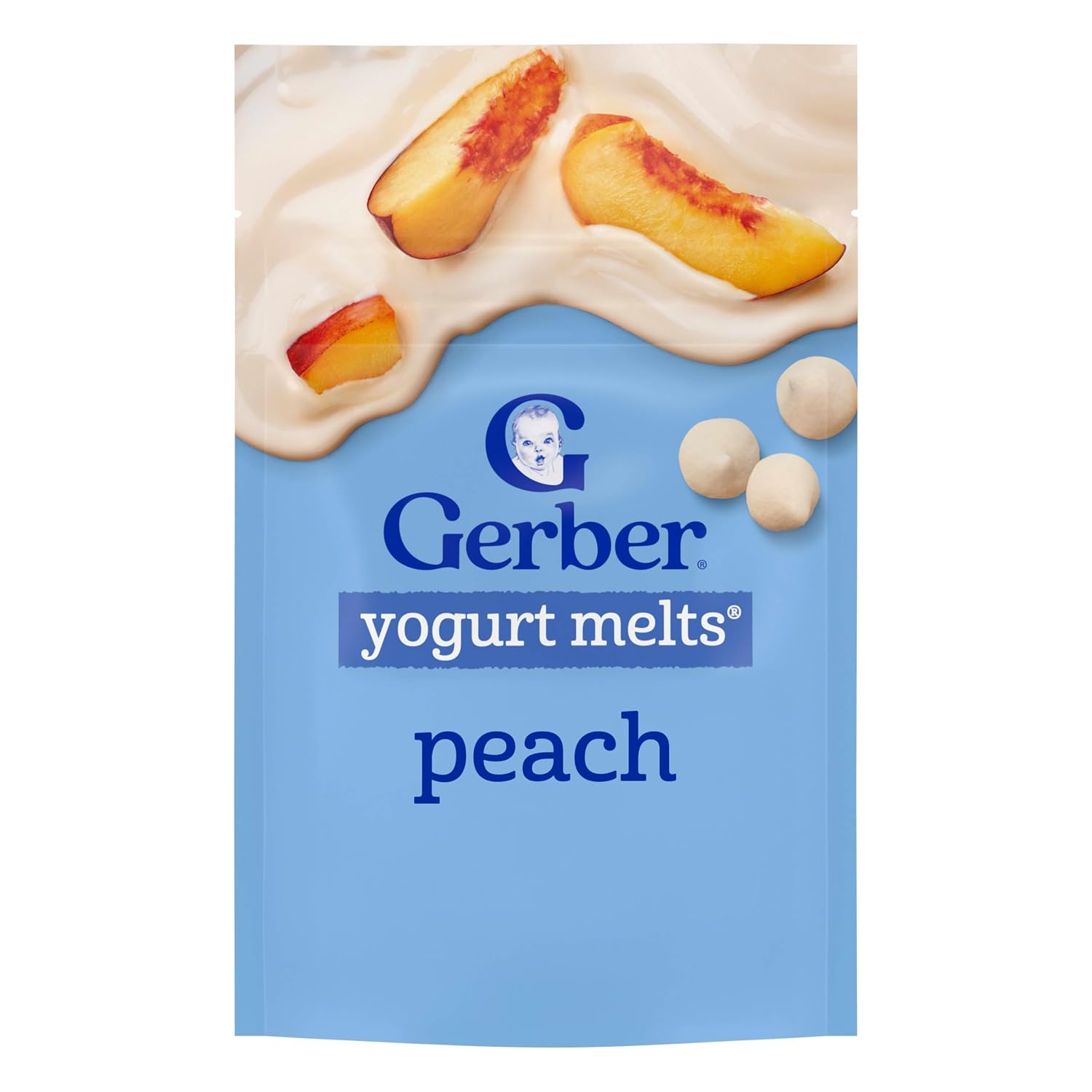 Gerber Baby Snacks Yogurt Melts, Peach, 1 Ounce (Pack of 7)