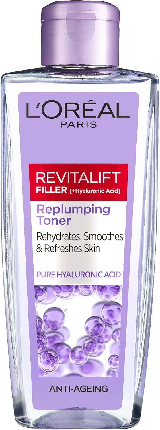 L'Oreal Paris Hyaluronic Acid Face Toner, Revitalift Filler, 200ml