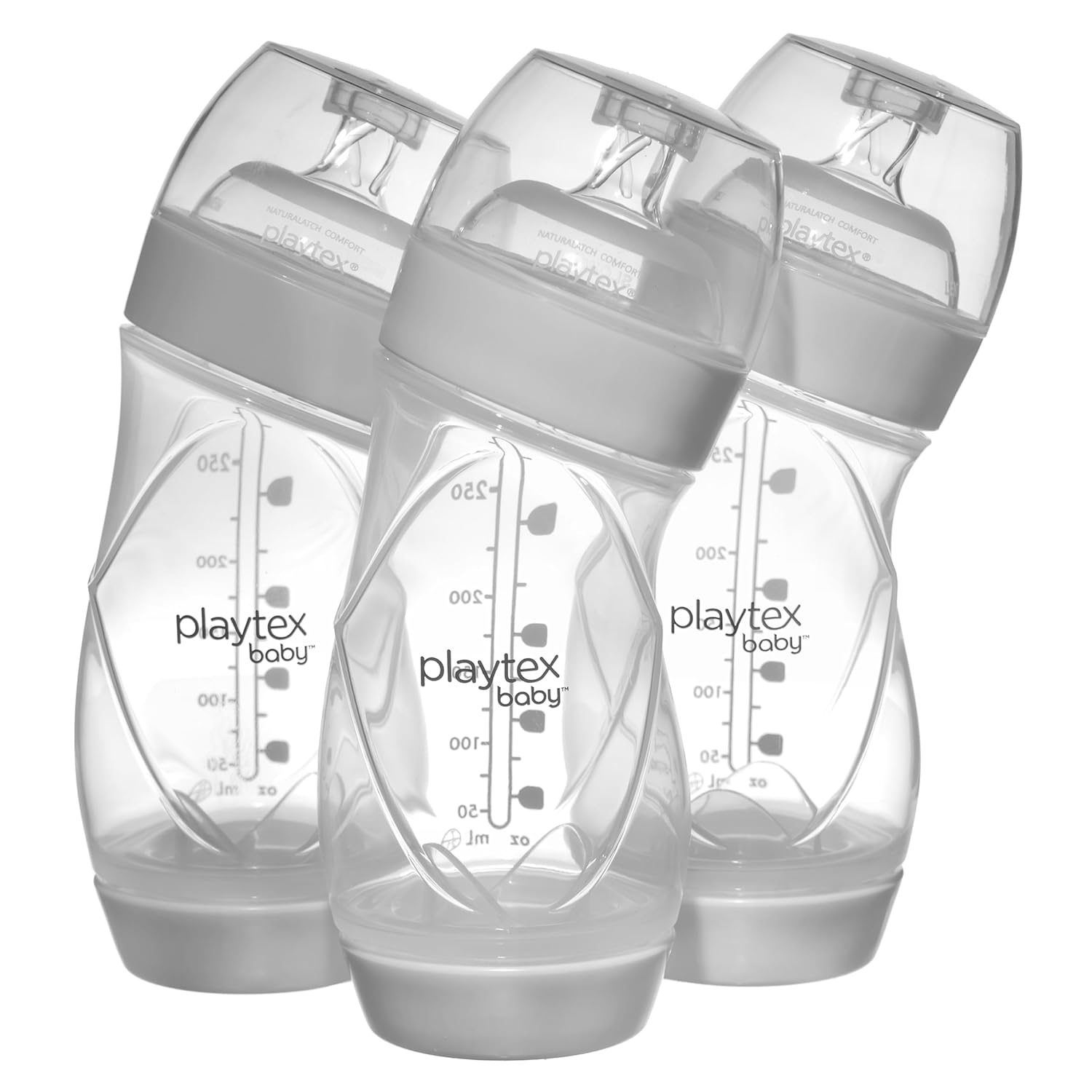 Playtex Baby VentAire Complete Tummy Comfort Baby Bottle, Anti-Colic & Anti-Reflux, Clear, 9 Oz, 3 Count