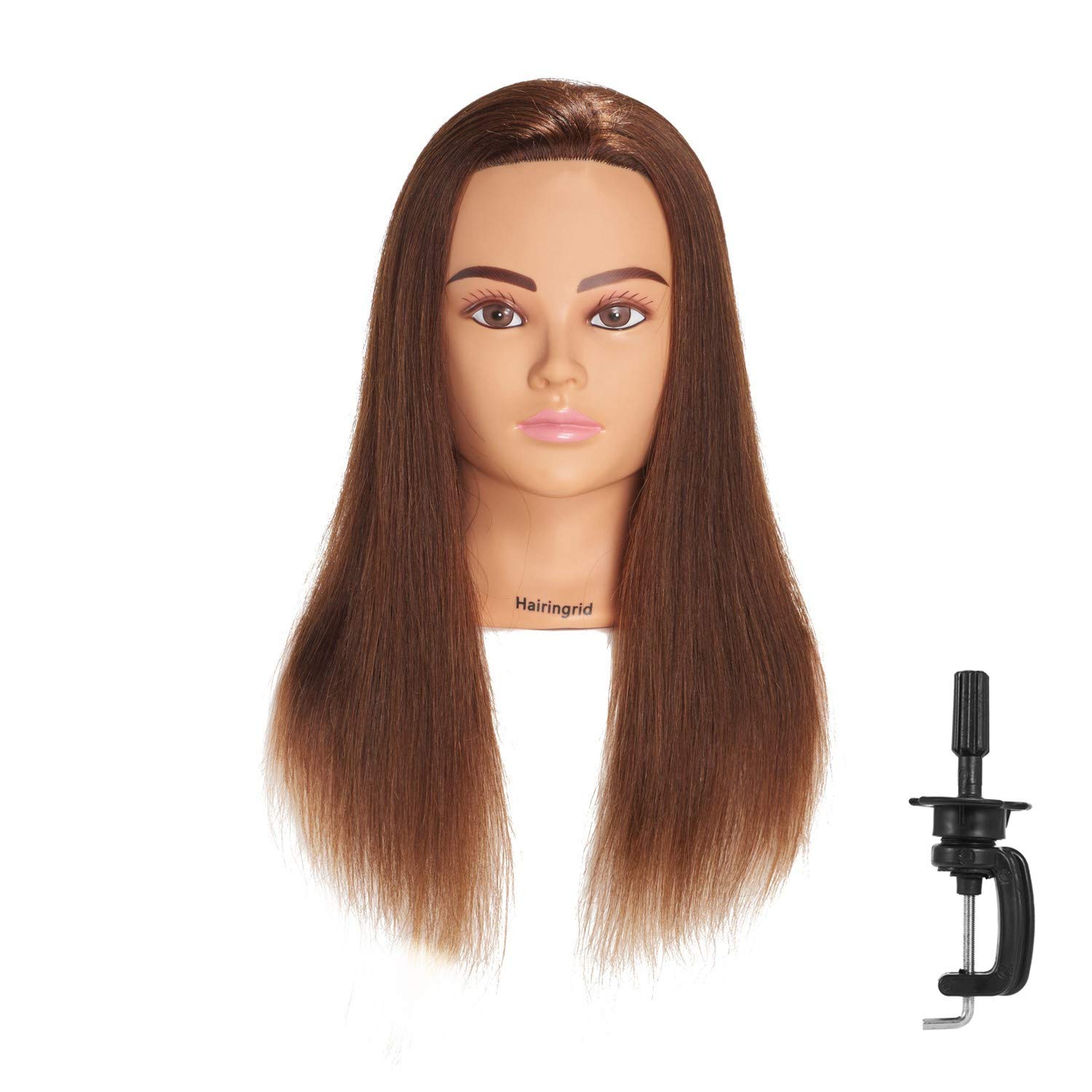 Hairingrid Mannequin Head 20"-22" 100% Human Hair Training Manikin Head