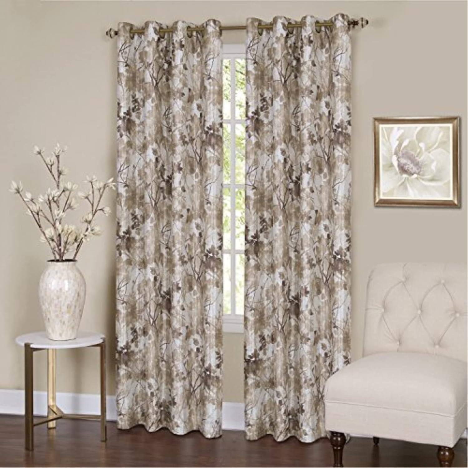 Achim Home Furnishings Soft Window Panel, Polyester, Tan, 0.1" W x 50" L (Pack of 1)