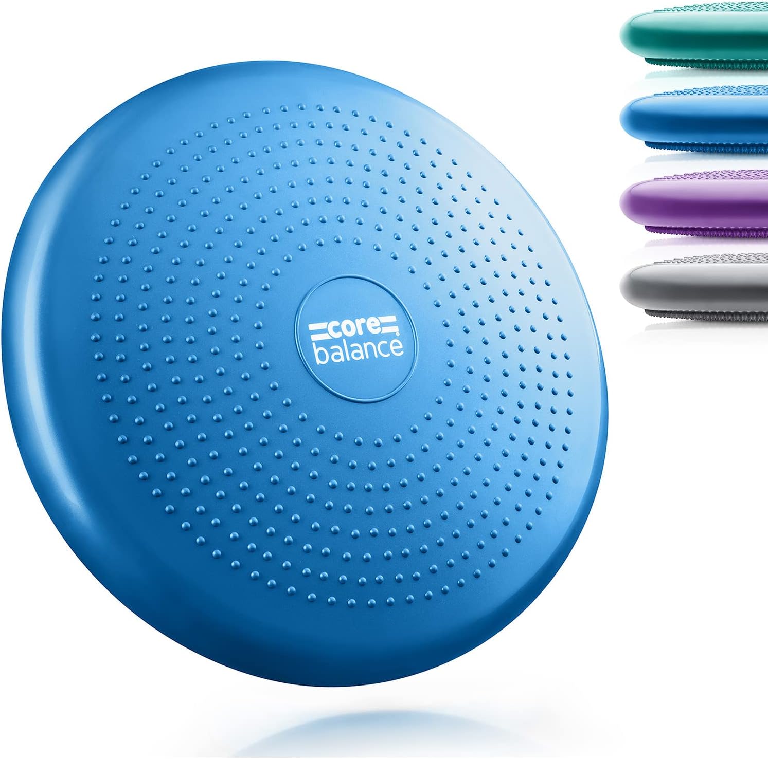 Core Balance Wobble Cushion Physio, Air Stability Cushion, Inflatable Core Trainer, Sensory Cushion for Chair, Pump Included (33cm x 2 inches)
