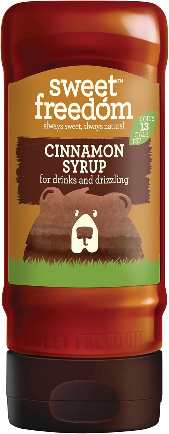 Sweet Freedom Cinnamon Syrup - 350 g | Natural Great Taste With Sweetness Derived from Fruit | Ideal for Coffee, Baking & Dessert | No Preservatives or Allergens | Vegan | Only 13 Cal Per Teaspoon