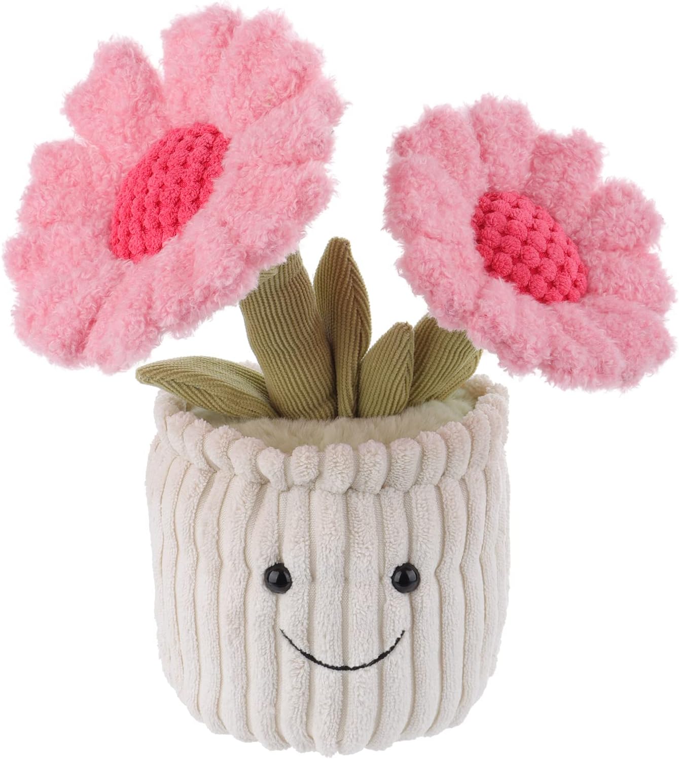 Apricot Lamb Stuffed Animal potted sunflower, Soft Toys Plush Cuddly Perfect for Child 9 Inches