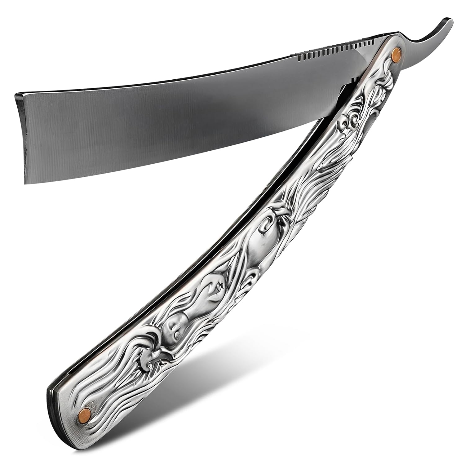 Professional Mens Straight Razor – 11.4" Straight Razors for Men with Pre-Sharpened Carbon Steel Blade – Rust-Resistant and Easy to Clean Shaving Knife for Men with Distinctive Handle & Durable Build