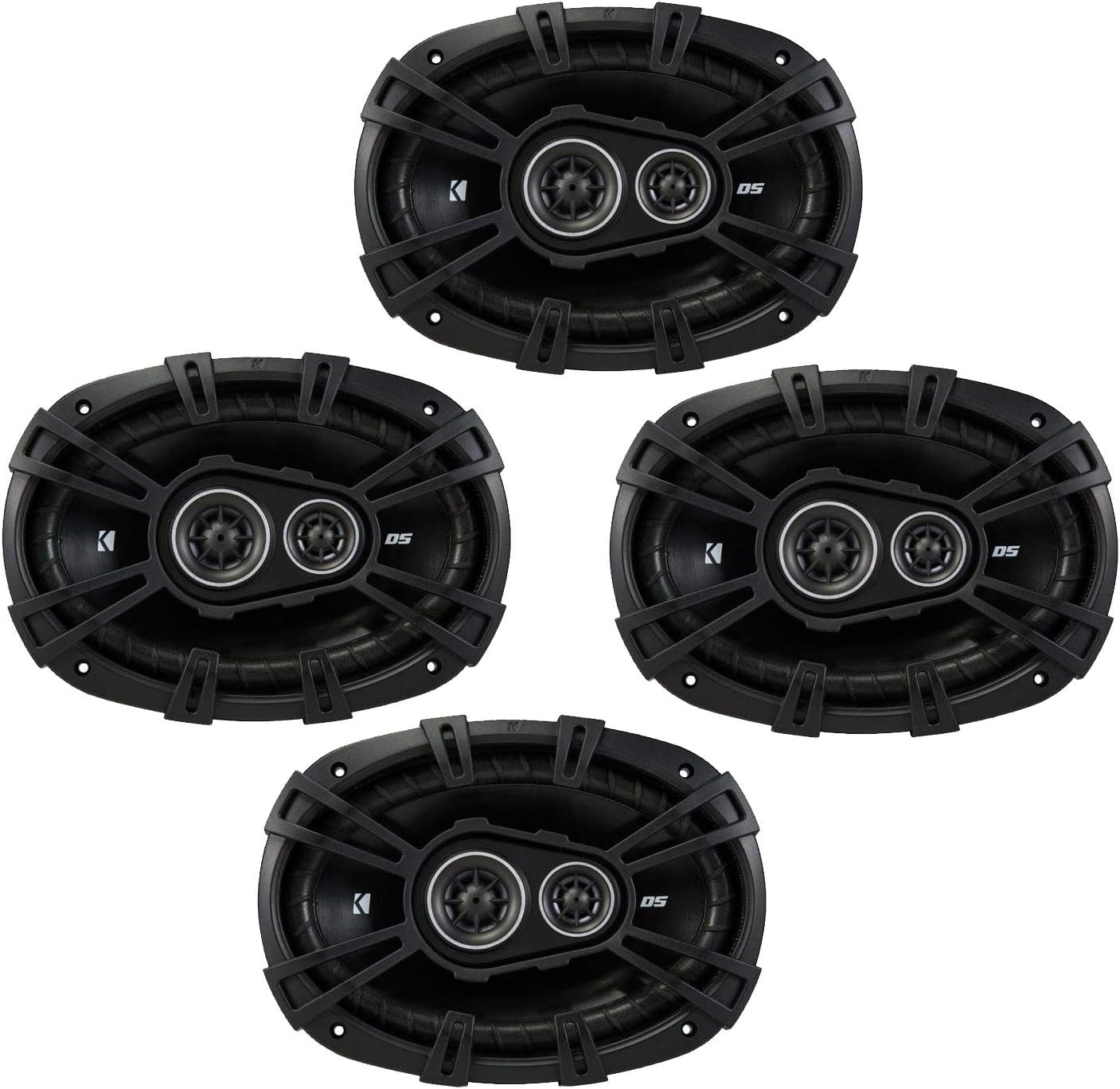 KICKER DSC6930 6x9-Inch (160x230mm) 3-Way Speakers, 4-Ohm Bundle