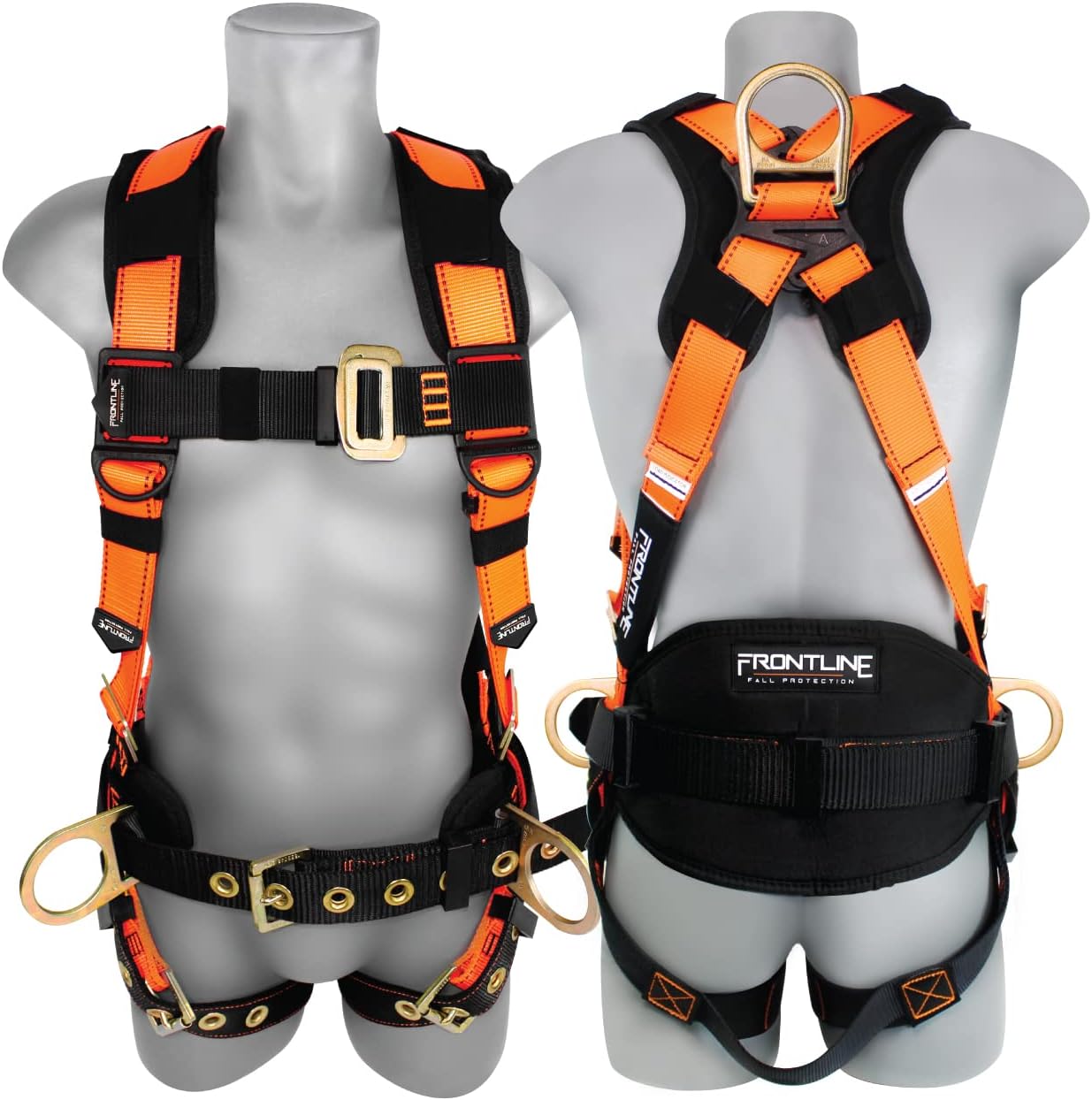 FRONTLINE FALL PROTECTION Harnesses + D-Ring+ Multiple Styles + OSHA and ANSI compliant