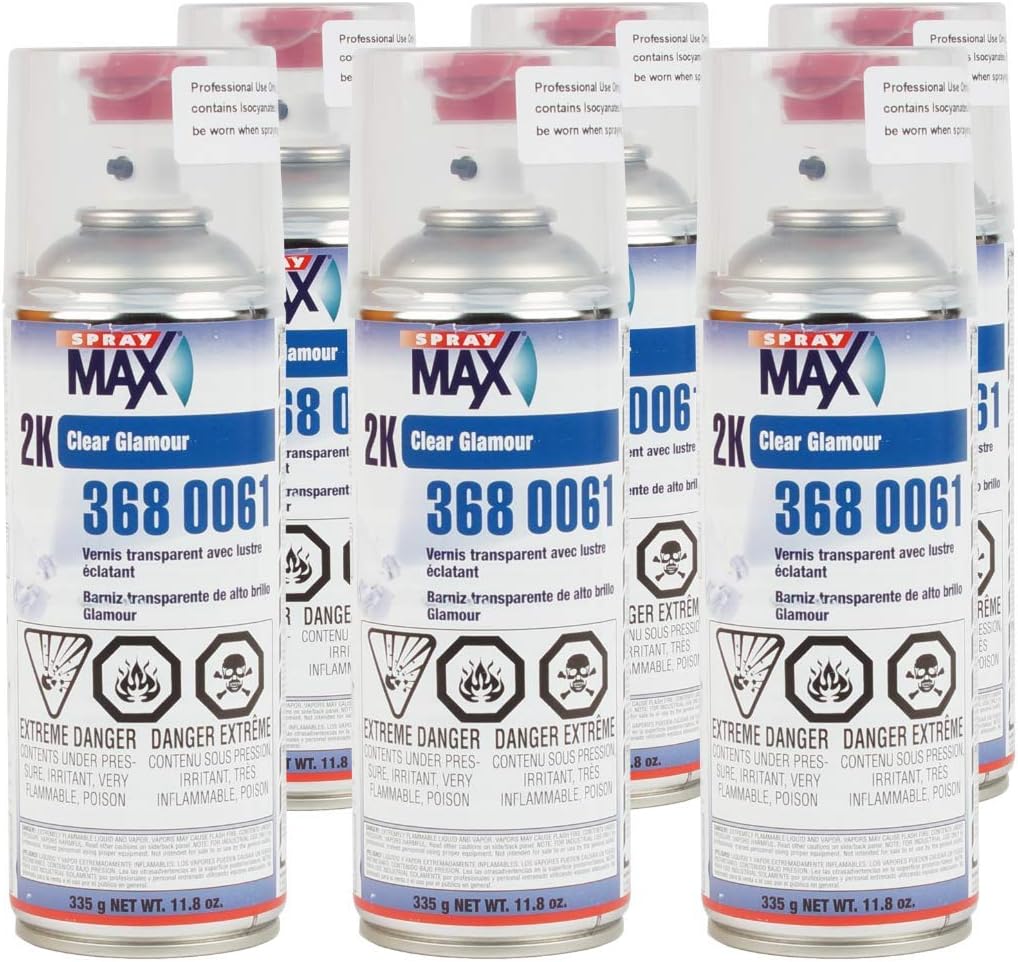 SprayMax USC 2k High Gloss Clearcoat Aerosol (6 PACK)