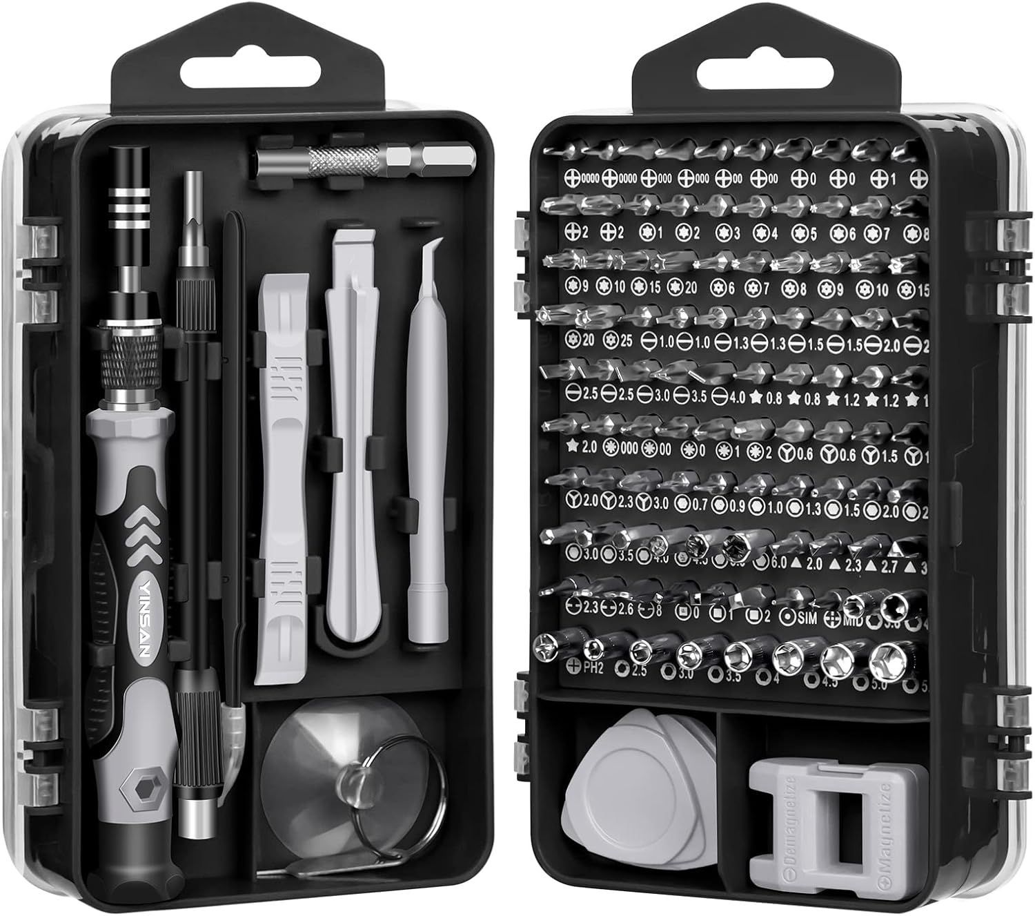 YINSAN 120-in-1 Magnetic Precision Screwdriver Set, Small Electronics Repair Tool Kit for iPhone, Laptop, PS5, Xbox, Nintendo Switch, MacBook, Tablets, Glasses & Doorbell