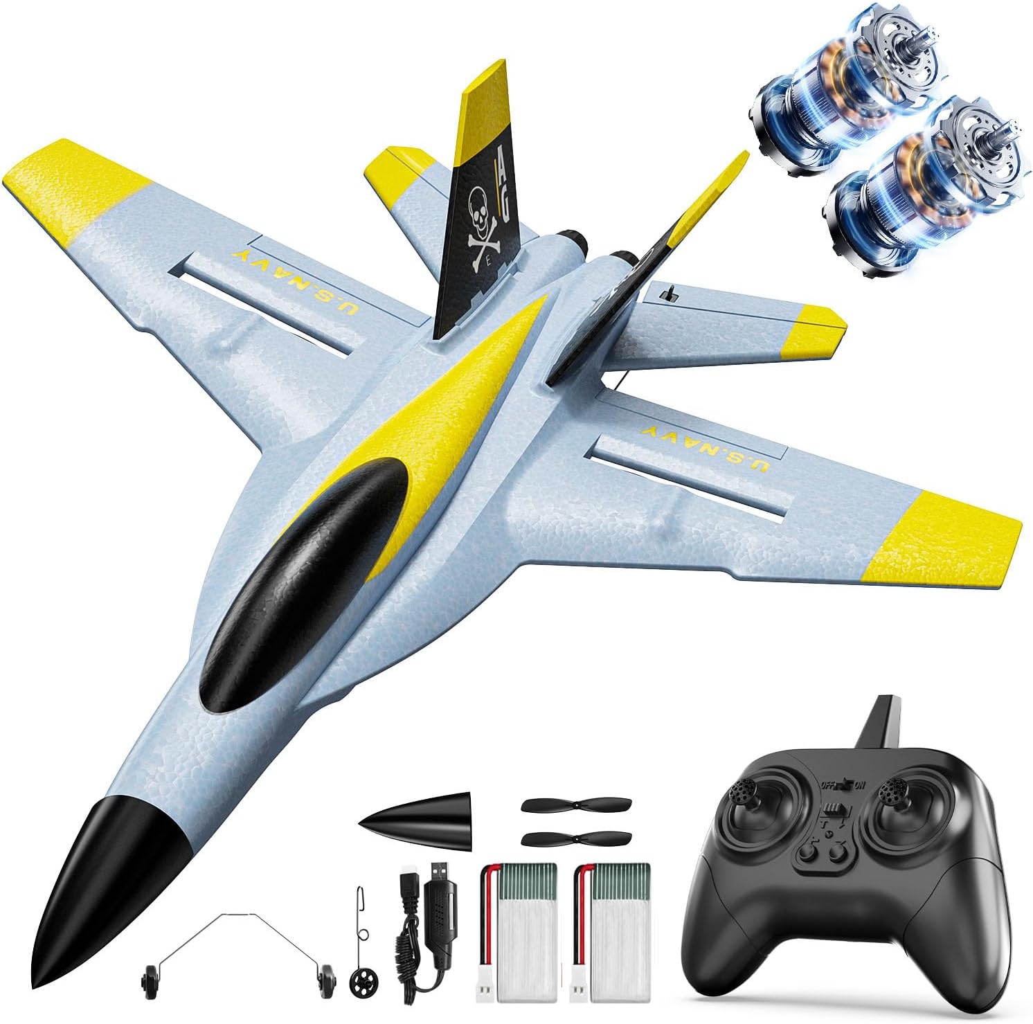 DEERC F18 4CH RC Plane for Adults Remote Control Airplane RTF Fighter Jet
