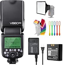 Godox V860II-S High-Speed Sync GN60 1/8000 2.4G TTL Li-ion Battery Camera Flash Speedlite Light Compatible for Sony Camera & USB LED