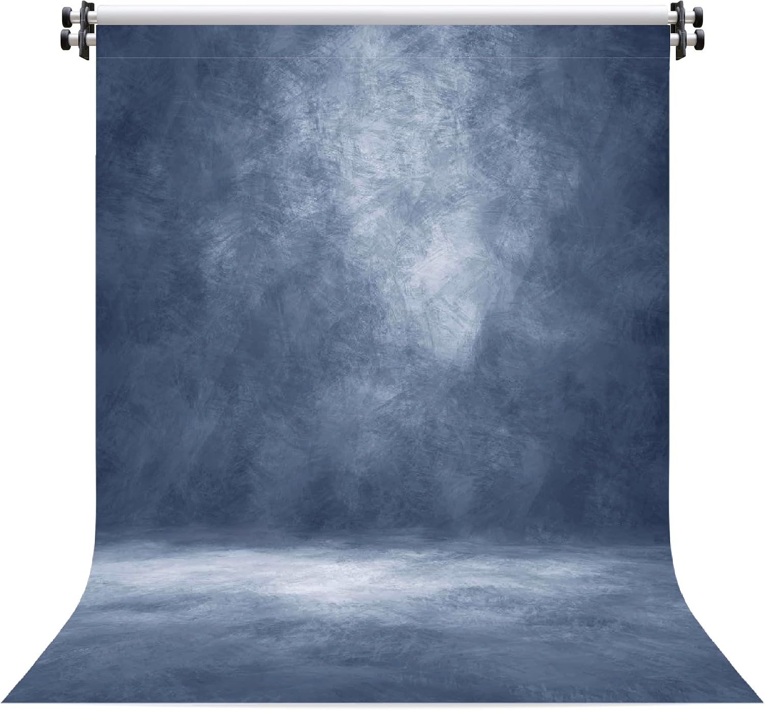 Abstract Dark Blue Professional 8x10ft Photography Backdrop for Portrait Photo Props Booth Background Photoshoot Studio with Ployester Fabric Roller Pocket on Top