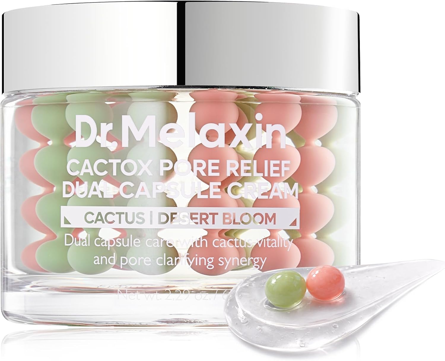 Dr.Melaxin Cactox Pore Dual Capsule Cream Pore Minimizing Hydrating Face Cream With Cactus Extract, Pdrn & Vegan Collagen For Firmness & Skin Repair 3 Count (Pack of 1)