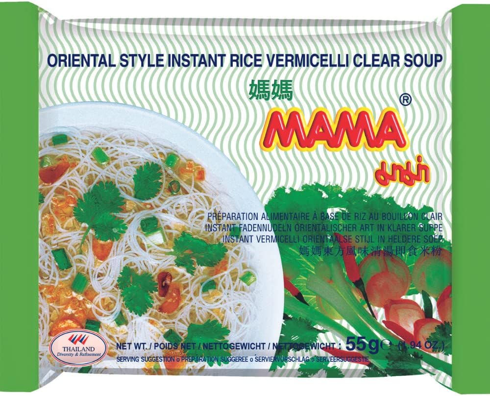 MAMA Instant Rice Verm. Clear Soup, 50 g - Pack of 30