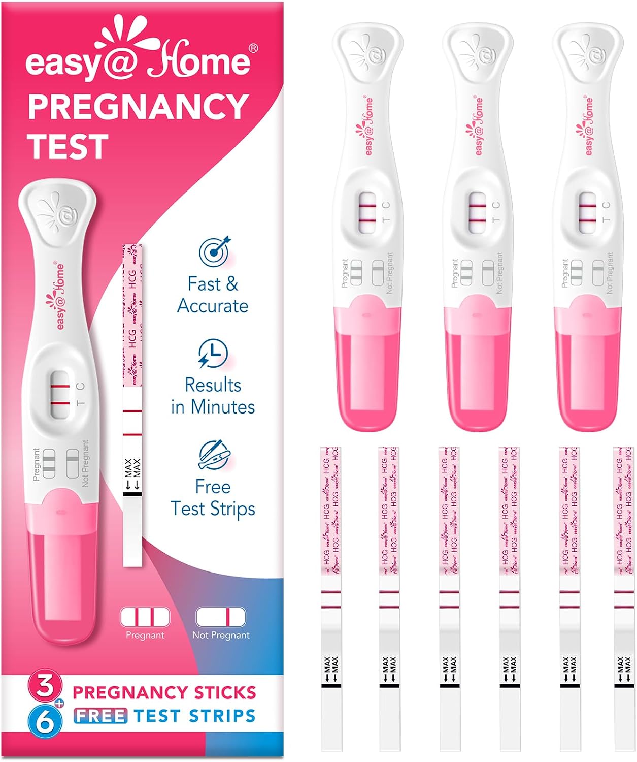 easy@Home 9 Count Pregnancy Tests: 3 Early Detection Pregnancy Sticks