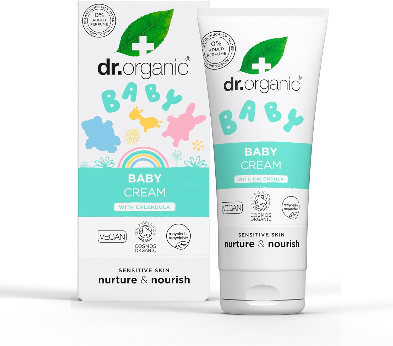 Dr Organic Calendula Baby Moisturiser, Fragrance Free, Skin Soothing, Sensitive Skin, Natural, Vegan, Cruelty-Free, Paraben & SLS-Free, Organic, 50ml