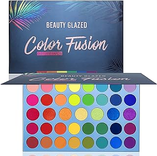 Color Fusion Eyeshadow Palette Highly Pigmented 39 Shades Pink Purple Matte and Shimmers Makeup Palette, Blendable Waterproof Eye Shadow, No Flaking, Little Fall Out, Stay Long, Hard Smudge, Cruelty- Free Makeup Pallet, Full Face Eye Make Up for Beginners Any Skin Tones Shading and Contouring