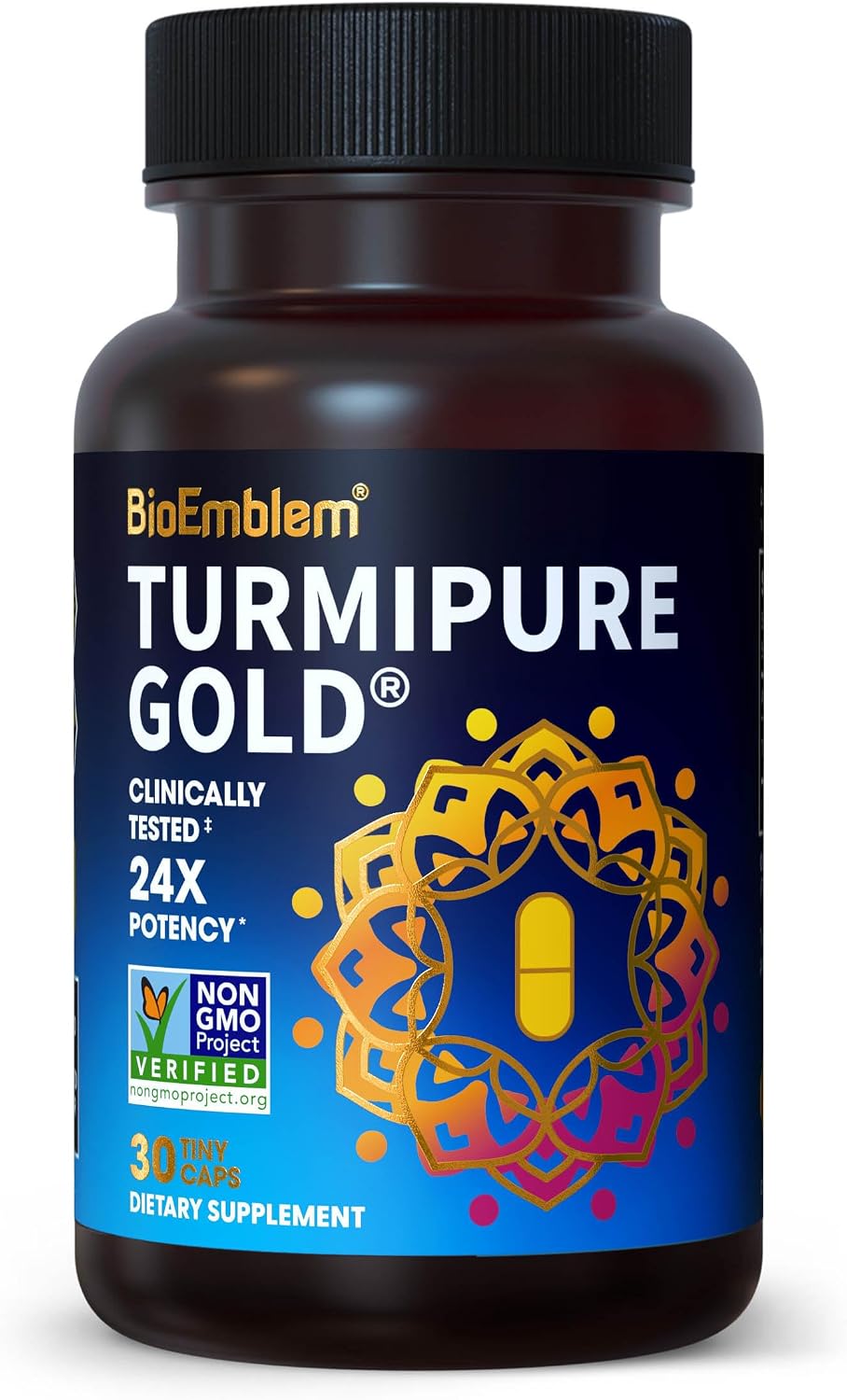 BioEmblem Turmeric Curcumin with Clinically Studied TurmiPure, 30 Servings