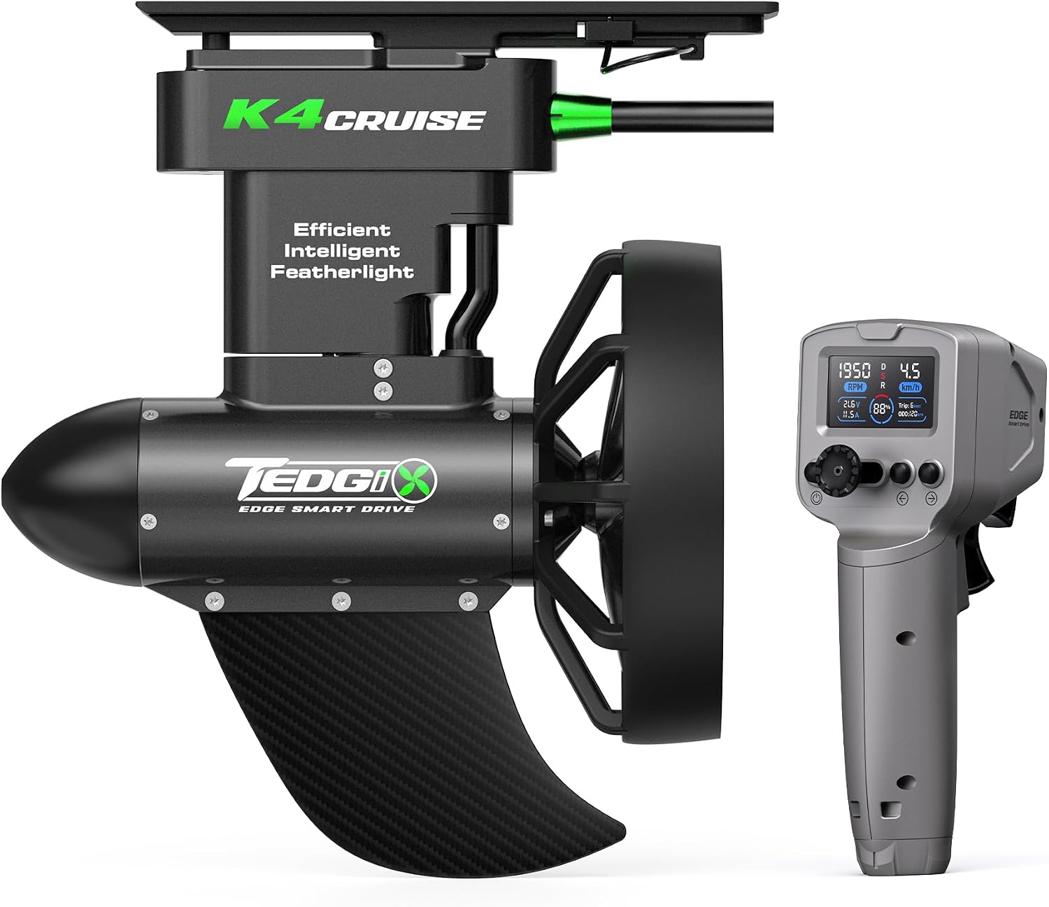 Tedgix K4C Motor for SUP & Kayak, 400W Brushless Underwater Thruster Wireless Remote with Cruise Control, Electric Fins for Paddle Board, Boost Fin for Canoe & Inflatable Boat, K4 Upgraded Version