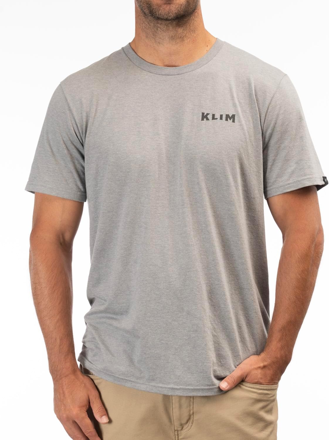 KLIM Men's Pinned Tri-Blend Short Sleeve Tee Shirt
