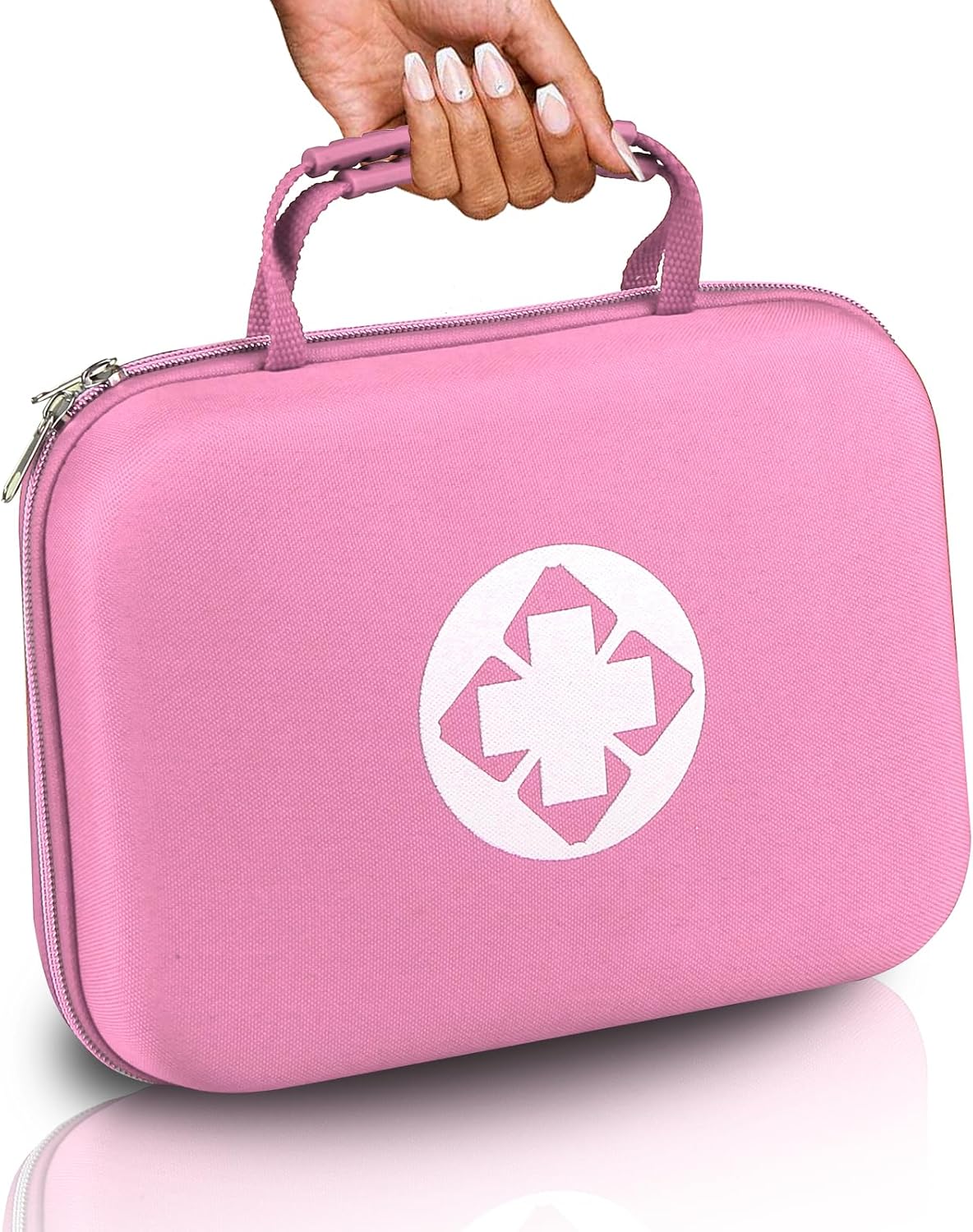Home-Car First-Aid Emergency-Kit Camping-Essentials - 299Pcs Car Survival Set First Aid Handheld Bag Multiple Purpose Pink Case Outdoor Backpacking Gear for Disaster Preparedness AMORNING