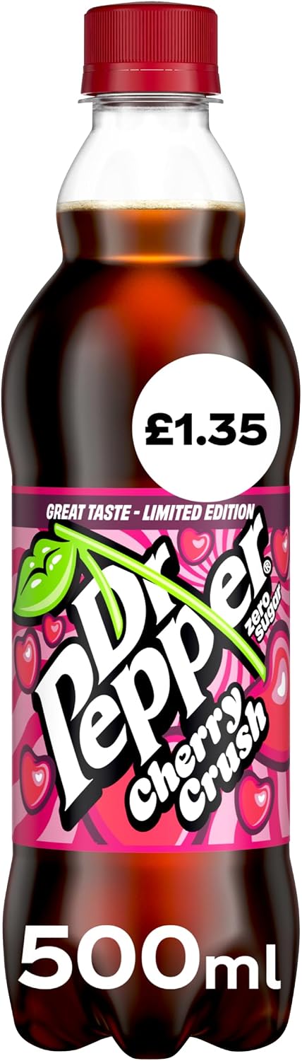 Dr Pepper Zero Cherry Crush Drink Price Marked (12 x 500ml Bottles)