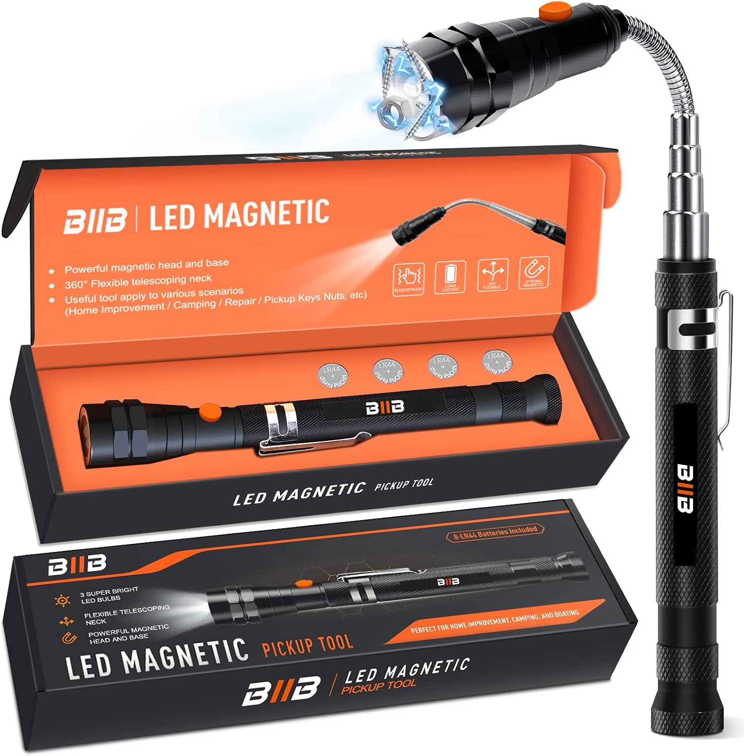 BIIB Father's Day Gifts from Daughter Son, Gifts for Men, Dad Gifts Gadgets for Men LED Magnetic Tool, Mens Gifts for Dad Birthday Gifts for Men Who Have Everything, Tools for Men Gifts for Him