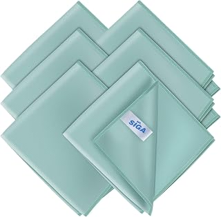 MR.SIGA Ultra Fine Microfiber Cloths for Glass, Pack of 6, 35 x 40 cm 13.7" x 15.7"